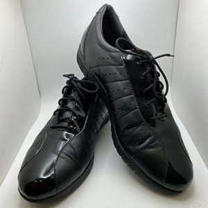 Munro Sport Lace Up Casual Sneaker/Oxford, Black Patent & Leather, size 10.5 M